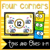 Count Tens and Ones from 11-19: 4 Corners Game