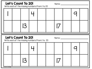 numbers 1 20 ordering numbers winter math game by