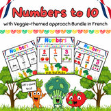 Count Trace Color to 10 in French with Vegetables Workshee