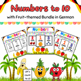 Count Trace Color to 10 in German with 30 Fruit Worksheets