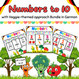 Count Trace Color to 10 in German with Vegetables Workshee