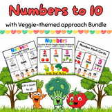 Count Trace Color to 10 with Vegetables Printable Workshee