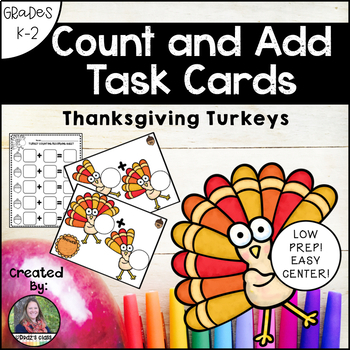 Preview of Count and Add : Counting and Addition to 20, Turkey Feathers
