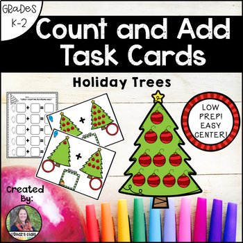 Preview of Count and Add: Counting and Addition to 20 Holiday Trees