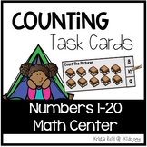 Kindergarten Math Counting Numbers to 20 Task Cards