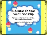 Count and Clip Cards Numbers 1-20 Cupcake Theme