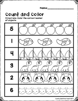 Count and Color: 1-20 by Lovely Jubblies Teach | TpT