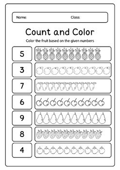 Count and Color by Kidspaper | TPT