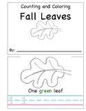Count and Color Fall Leaves Book - Differenciated