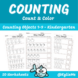 Count and Color Worksheets - Kindergarten