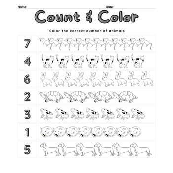 Count and Color for a kids (numbers practice ) by ANOUAR ISMAIL | TPT