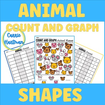 Preview of Count and Graph Activity Animal Shapes