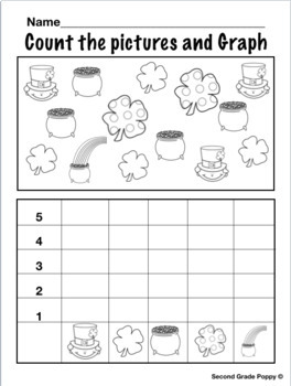 Count and Graph Spring Set #3 - Distance Learning by Second Grade Poppy