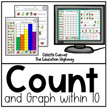 Preview of Count and Graph within 10 Print and Digital