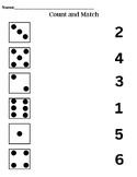 Count and Match Dice Worksheet
