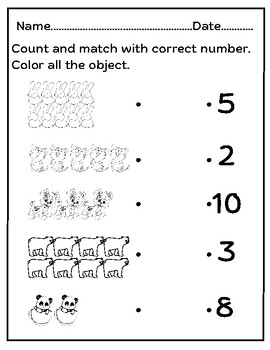 Count and Match Numbers 1-10 by Enjoy Learning with Genchi | TPT