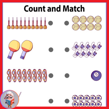 Count and Match Numbers Worksheets Pack - Printable | TPT