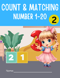 Count and Matching Numbers 1-20 to Quantities, Worksheet A