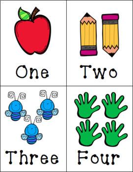 count and name flashcards numbers 1 20 back to school version tpt