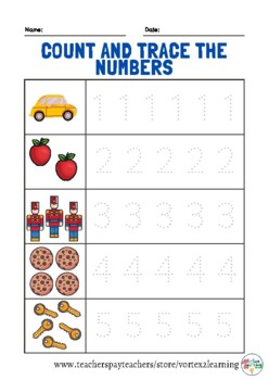 Preview of FREE Count and Trace Numbers to 10