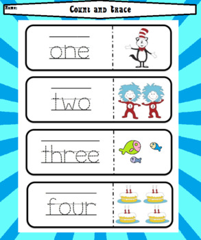 Dr Seuss Number Tracing Teaching Resources | TPT