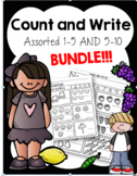 Count and Write How Many 1-5 and 5-10 BUNDLE!! One to One 