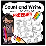 Count and Write FREEBIE: Assorted 1-5 and 5-10 one to one 
