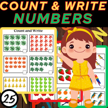 Preview of Count and Write Numbers Worksheets - PRINTABLES