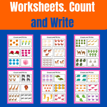 Count and Write Worksheets: Math Mastery by That Teacher Saadia | TPT