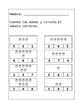 Count and circle the correct number by Primero Biliingüe | TPT