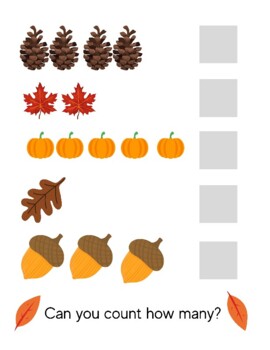 Count and write: Fall Items by Kayla Hicks | TPT