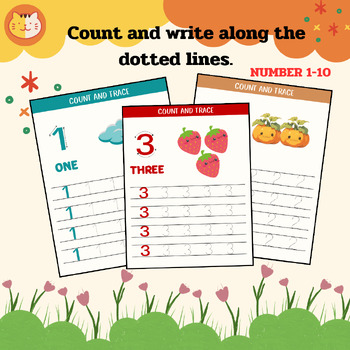 Preview of Count and write along the dotted lines.