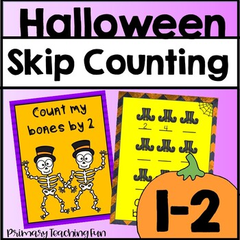 Preview of Halloween Skip Counting to 50 and 100--Fun No-Prep Worksheets and Activities!