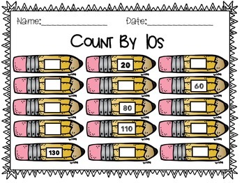 Preview of Count by 2s, 5s and 10s