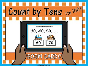 Preview of Count by Tens (to 100) BOOM Cards | Digital Task Cards