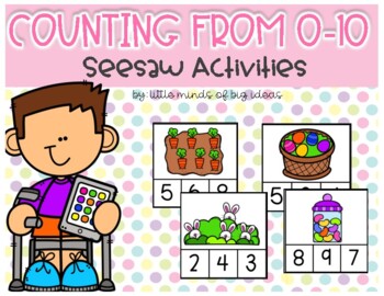 Preview of Count it!- Spring Counting for Distance Learning/Seesaw