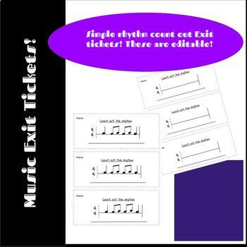 Preview of Count it out Rhythm exit tickets
