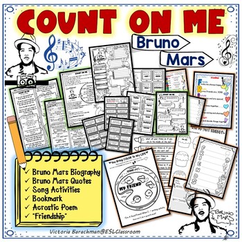 Count On Me By Bruno Mars Teaching Resources Teachers Pay Teachers