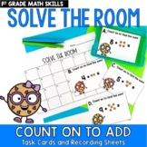 Count on to Add Task Cards First Grade Solve the Room Math Center