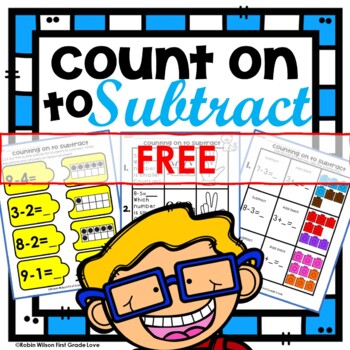 Preview of Count on to Subtract First Grade FREE