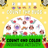 Count the Bugs Printable Coloring and Counting Activity