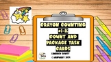 Count Colored Crayons to 16 Task Cards