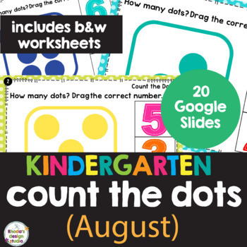 Count The Dots Kindergarten Math Worksheets Google Slides Blended Learning