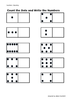 count the dots and write the number by elena yildirim tpt