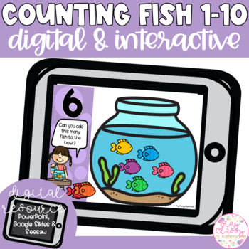 Preview of Digital Counting to 10 - Fish | SeeSaw | PowerPoint | Google Slides