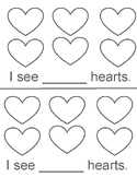 Count the Hearts Sight Word Booklet with Math