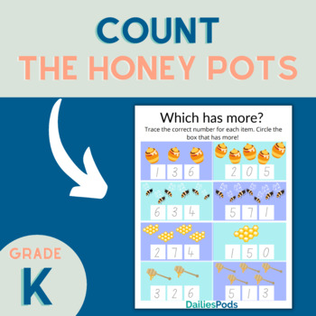 Preview of Count the Honey Pots  | Printable Math and Number Writing Activity