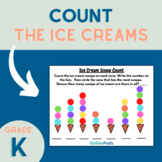Count the Ice Cream Scoops | Counting and Adding Math Printable Activity