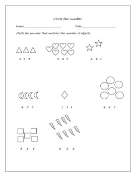 Preview of Count the Objects Worksheet