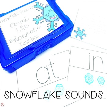 Mini Erasers Count the Phonemes Task Box Snowflake Sounds